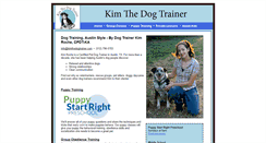 Desktop Screenshot of kimthedogtrainer.com