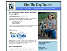 Tablet Screenshot of kimthedogtrainer.com